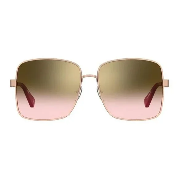 NEW MOSCHINO SUNGLASSES PINK GOLD BROWN WOMEN EYEWEAR MOSCHINO Decorated sunglasses | Moschino main image 3